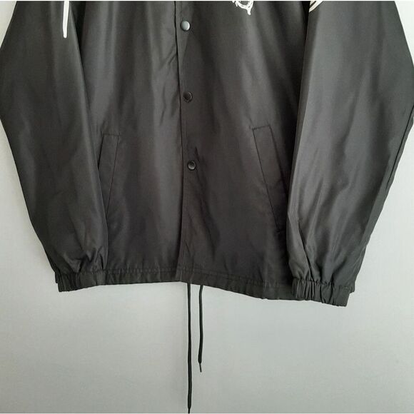 The Weeknd 2017 Tour XO Heart Logo Coach Windbreaker Jacket Shell B&W Sz S - Picture 10 of 16